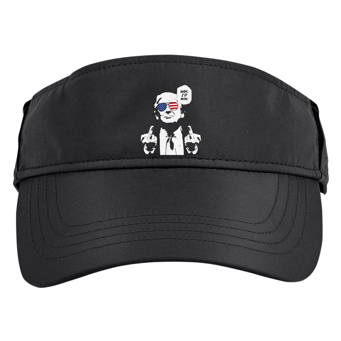 Funny Trump Meme Nah ID Win Reference Adult Drive Performance Visor