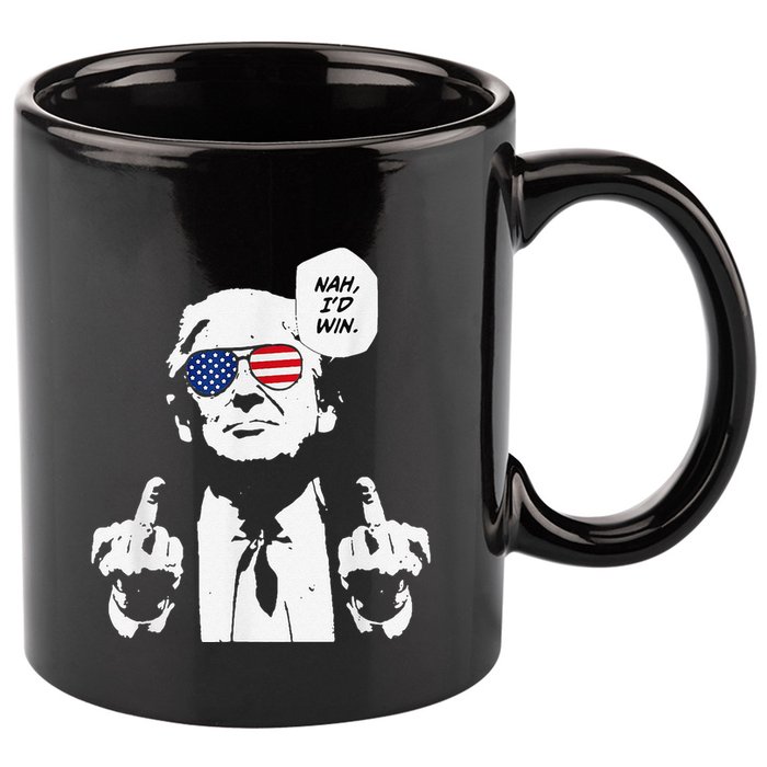 Funny Trump Meme Nah ID Win Reference 11oz C Handle Ceramic Mug