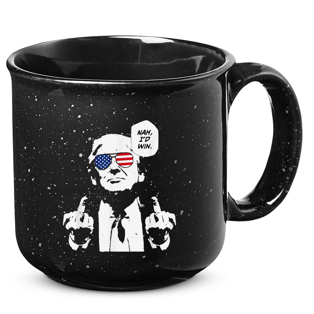 Funny Trump Meme Nah ID Win Reference 15oz Campfire Ceramic Mug