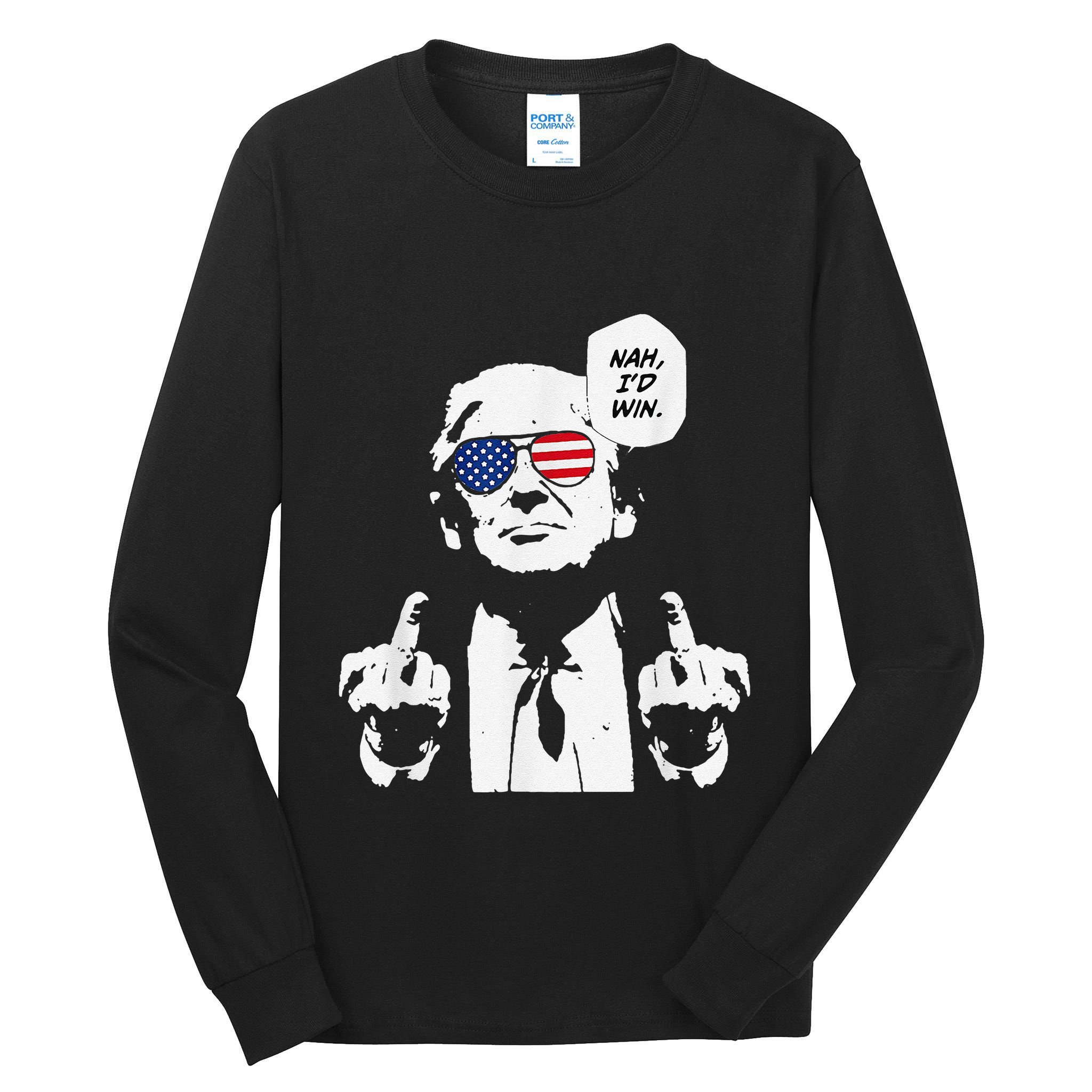 Funny Trump Meme Nah ID Win Reference Tall Long Sleeve T-Shirt