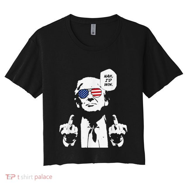 Funny Trump Meme Nah ID Win Reference Crop Top