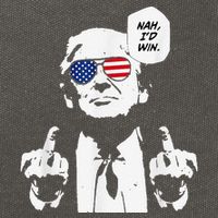 Funny Trump Meme Nah ID Win Reference Cotton Canvas Backpack