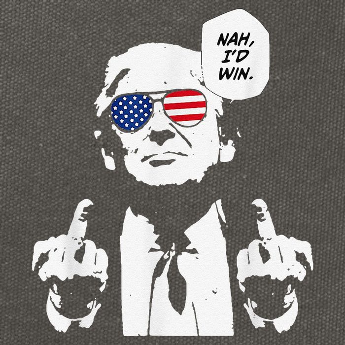 Funny Trump Meme Nah ID Win Reference Cotton Canvas Backpack