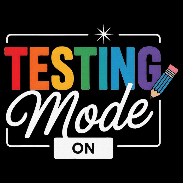 Funny Testing Mode On Testing Day Motivational Teacher Poster