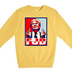 FJB Trump Middle Finger Premium Crewneck Sweatshirt