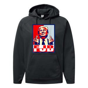 FJB Trump Middle Finger Performance Fleece Hoodie