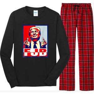 FJB Trump Middle Finger Long Sleeve Pajama Set