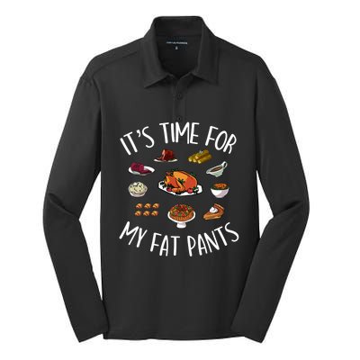 Funny Thanksgiving Meal Outfit Get Your Fat Pants Ready Gift Silk Touch Performance Long Sleeve Polo