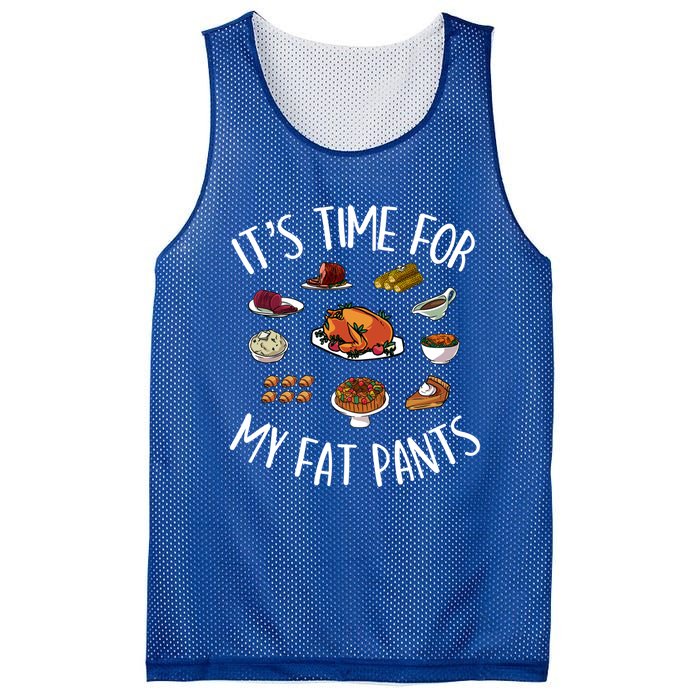 Funny Thanksgiving Meal Outfit Get Your Fat Pants Ready Gift Mesh Reversible Basketball Jersey Tank