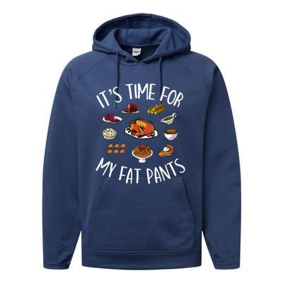 Funny Thanksgiving Meal Outfit Get Your Fat Pants Ready Gift Performance Fleece Hoodie