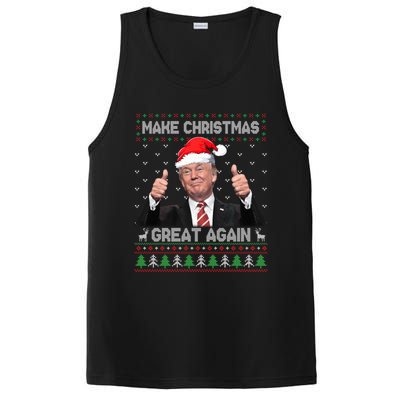 Funny Trump Make Christmas Great Again Ugly Sweater Xmas PosiCharge Competitor Tank