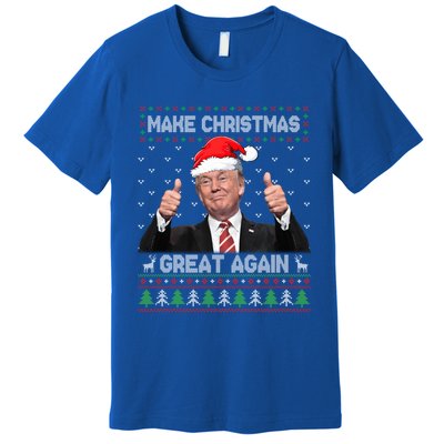 Funny Trump Make Christmas Great Again Ugly Sweater Xmas Premium T-Shirt