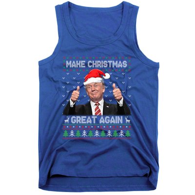 Funny Trump Make Christmas Great Again Ugly Sweater Xmas Tank Top