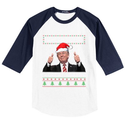 Funny Trump Make Christmas Great Again Ugly Sweater Xmas Baseball Sleeve Shirt