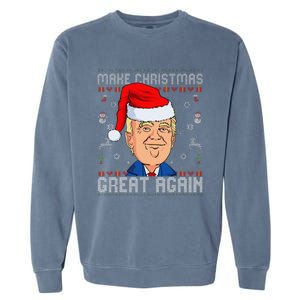 Funny Trump Make Christmas Great Again Ugly Christmas Garment-Dyed Sweatshirt