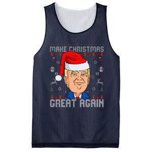 Funny Trump Make Christmas Great Again Ugly Christmas Mesh Reversible Basketball Jersey Tank