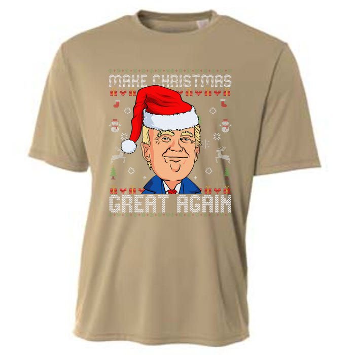 Funny Trump Make Christmas Great Again Ugly Christmas Cooling Performance Crew T-Shirt