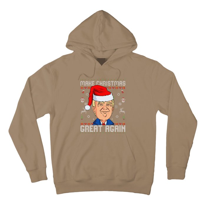 Funny Trump Make Christmas Great Again Ugly Christmas Hoodie