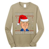 Funny Trump Make Christmas Great Again Ugly Christmas Long Sleeve Shirt