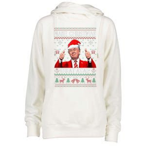 Funny Trump Make Christmas Great Again Ugly Sweater Xmas Womens Funnel Neck Pullover Hood