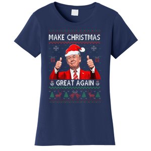 Funny Trump Make Christmas Great Again Ugly Sweater Xmas Women's T-Shirt