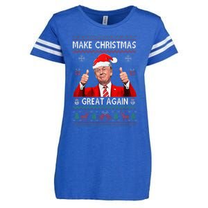 Funny Trump Make Christmas Great Again Ugly Sweater Xmas Enza Ladies Jersey Football T-Shirt