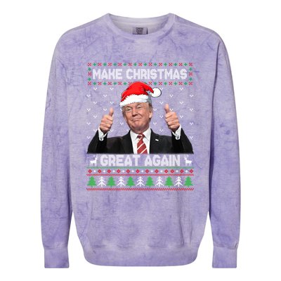 Funny Trump Make Christmas Great Again Ugly Sweater Xmas Cute Gift Colorblast Crewneck Sweatshirt