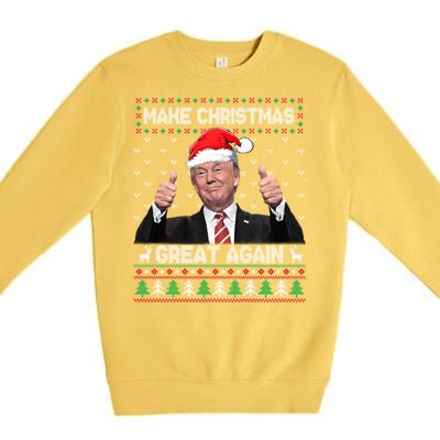 Funny Trump Make Christmas Great Again Ugly Sweater Xmas Cute Gift Premium Crewneck Sweatshirt