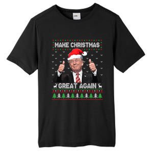 Funny Trump Make Christmas Great Again Ugly Sweater Xmas Cute Gift Tall Fusion ChromaSoft Performance T-Shirt