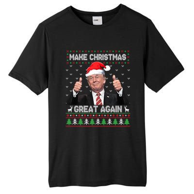 Funny Trump Make Christmas Great Again Ugly Sweater Xmas Cute Gift Tall Fusion ChromaSoft Performance T-Shirt