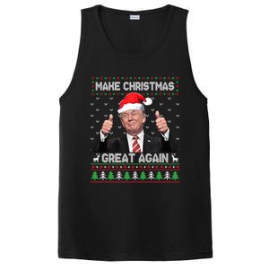 Funny Trump Make Christmas Great Again Ugly Sweater Xmas Cute Gift PosiCharge Competitor Tank