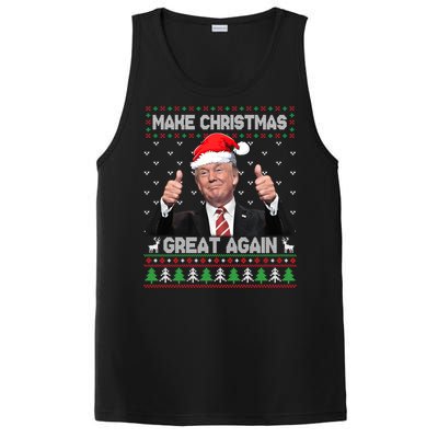 Funny Trump Make Christmas Great Again Ugly Sweater Xmas Cute Gift PosiCharge Competitor Tank