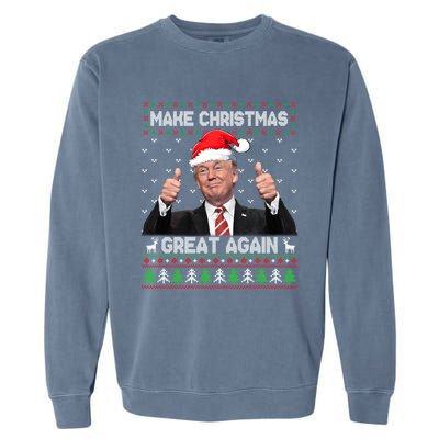 Funny Trump Make Christmas Great Again Ugly Sweater Xmas Cute Gift Garment-Dyed Sweatshirt