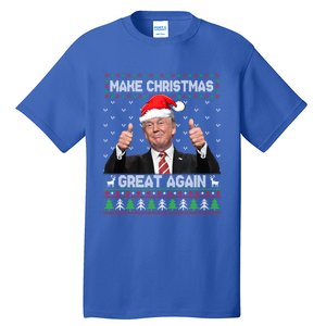 Funny Trump Make Christmas Great Again Ugly Sweater Xmas Cute Gift Tall T-Shirt