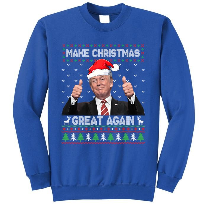 Funny Trump Make Christmas Great Again Ugly Sweater Xmas Cute Gift Tall Sweatshirt