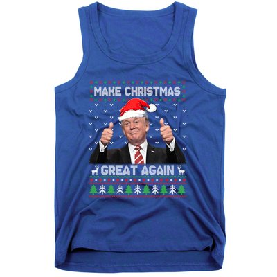 Funny Trump Make Christmas Great Again Ugly Sweater Xmas Cute Gift Tank Top