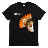 Funny Turkey Moo Cow Thanksgiving T-Shirt