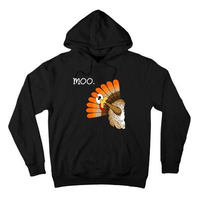 Funny Turkey Moo Cow Thanksgiving Tall Hoodie