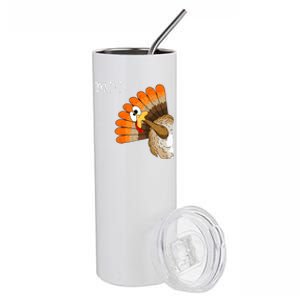 Funny Turkey Moo Cow Thanksgiving Stainless Steel Tumbler