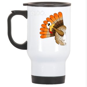 Funny Turkey Moo Cow Thanksgiving Stainless Steel Travel Mug