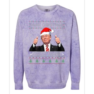 Funny Trump Make Christmas Great Again Ugly Sweater Xmas  Colorblast Crewneck Sweatshirt