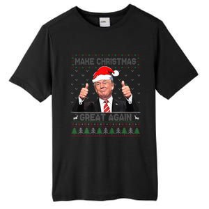 Funny Trump Make Christmas Great Again Ugly Sweater Xmas  Tall Fusion ChromaSoft Performance T-Shirt