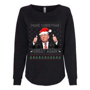 Funny Trump Make Christmas Great Again Ugly Sweater Xmas  Womens California Wash Sweatshirt