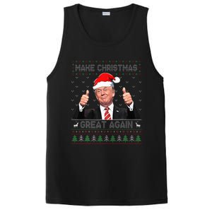 Funny Trump Make Christmas Great Again Ugly Sweater Xmas  PosiCharge Competitor Tank