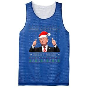 Funny Trump Make Christmas Great Again Ugly Sweater Xmas  Mesh Reversible Basketball Jersey Tank