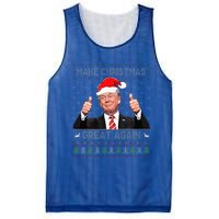 Funny Trump Make Christmas Great Again Ugly Sweater Xmas  Mesh Reversible Basketball Jersey Tank