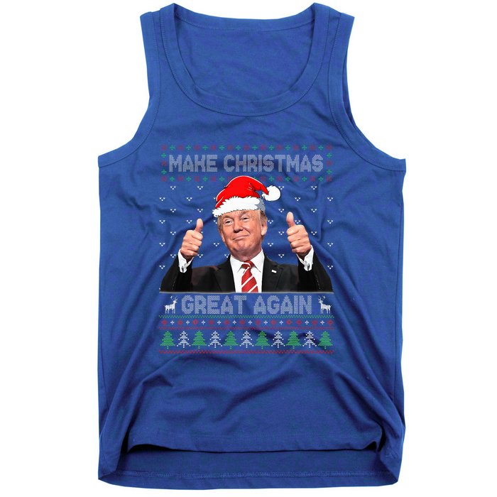 Funny Trump Make Christmas Great Again Ugly Sweater Xmas  Tank Top