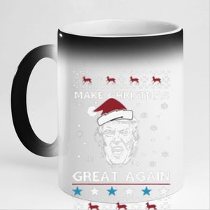 Funny Trump Make Christmas Great Again 11oz Black Color Changing Mug