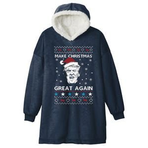 Funny Trump Make Christmas Great Again Hooded Wearable Blanket