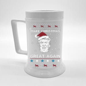 Funny Trump Make Christmas Great Again Beer Stein